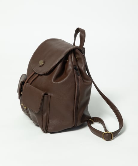 Leather backpack / brown