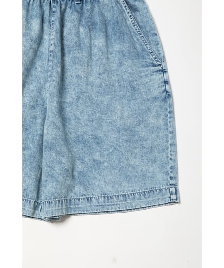 Summer denim half pants / acid wash