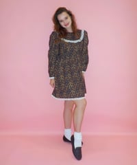 Frill dress / leopard