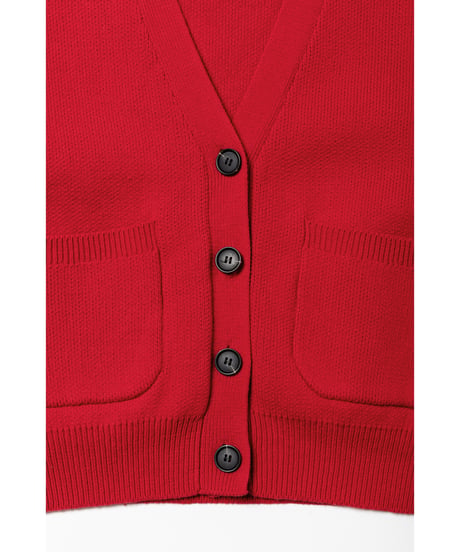 Big knit cardigan / red