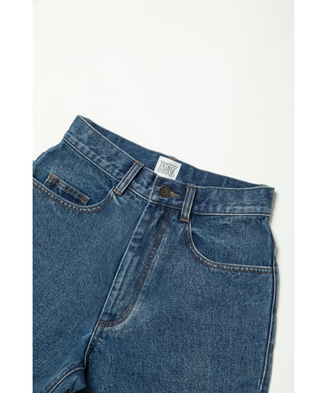 Denim half pants / blue