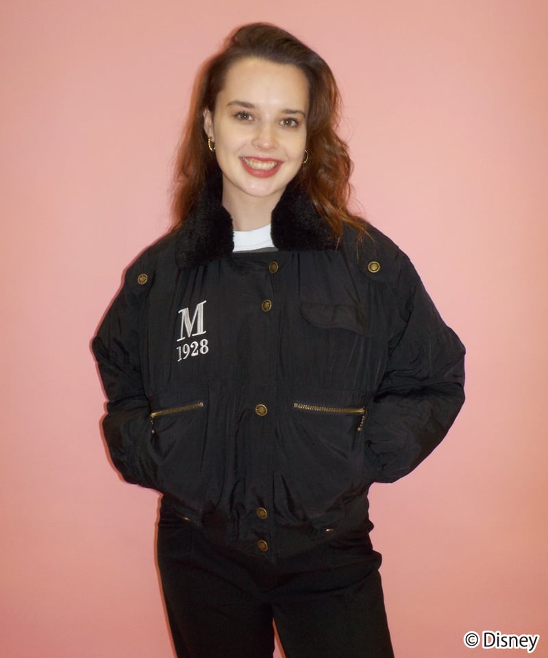 Mickey flight jacket / black | Tostalgic Clothing