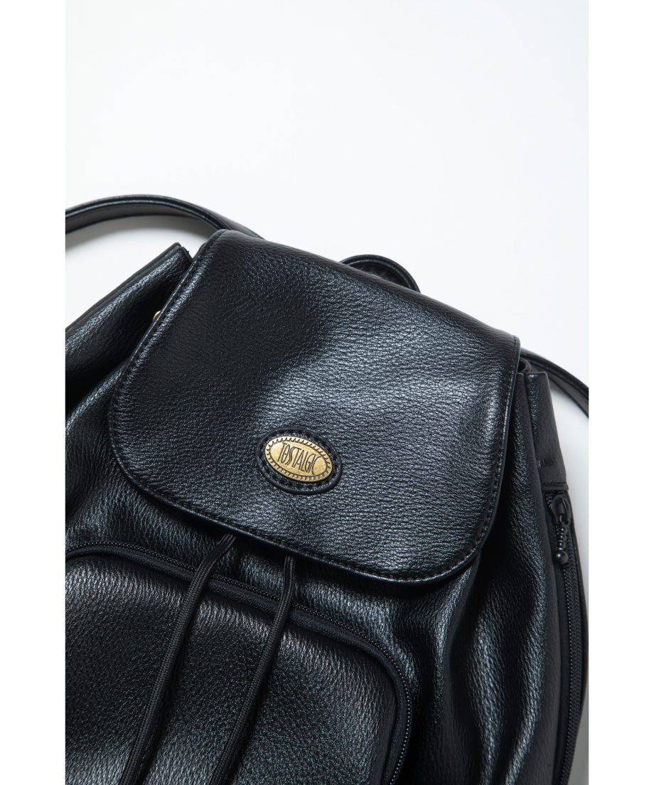 Mini leather back pack / black | Tostalgic Clot