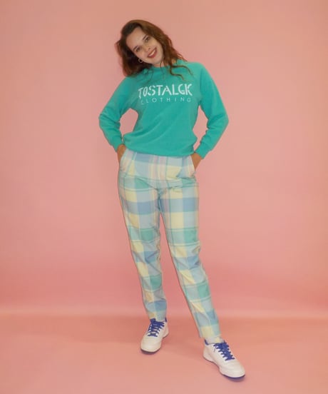 Fitted sweatshirt / blue green