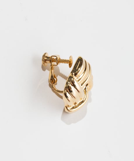 80s earring / pierce / gold