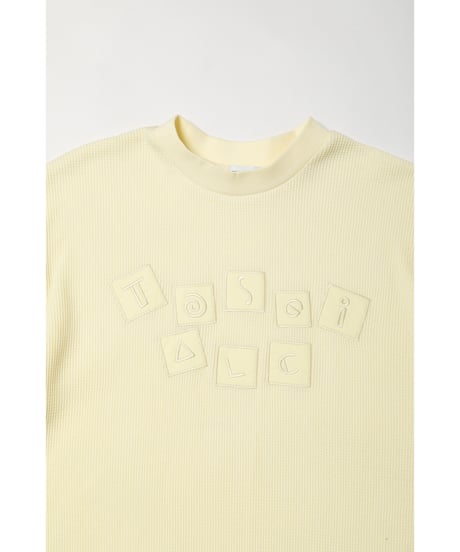 Waffle logo tee / yellow