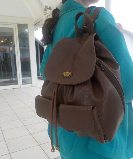 Leather backpack / brown