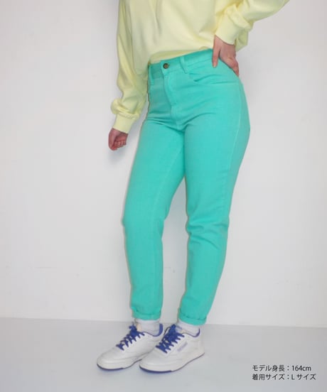 Tostalgic denim pants / blue green