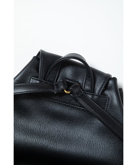 Mini leather back pack / black