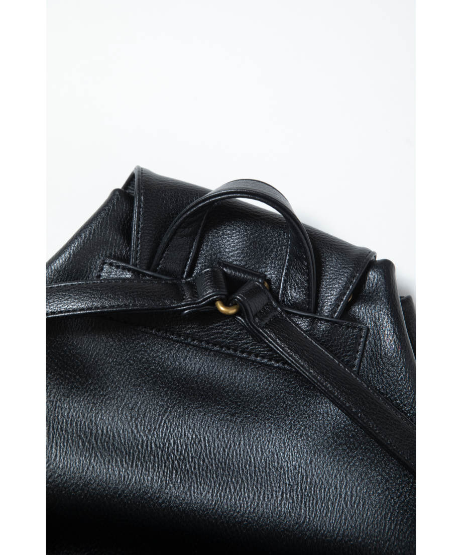 Mini leather back pack / black | Tostalgic Clot