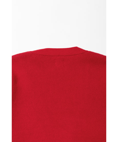 Big knit cardigan / red