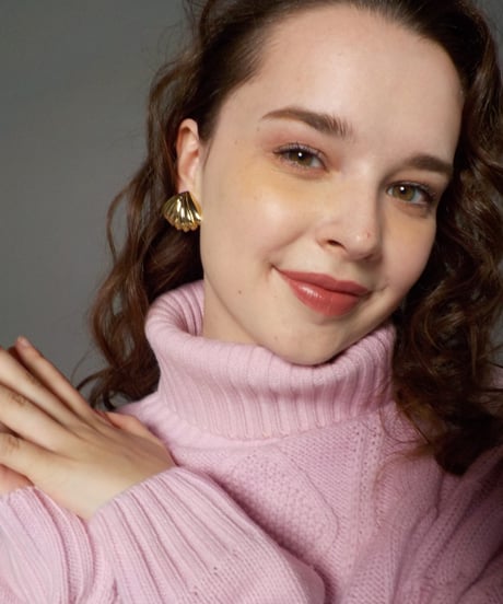 Shell earring / pierce / gold