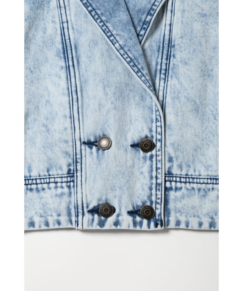 Denim biker jacket/ acid wash | Tostalgic Clothing