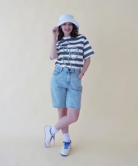 Tos logo stripe Tshirts / navy