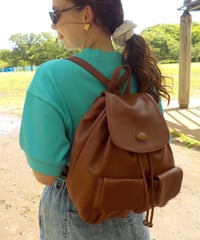 Leather backpack / light brown