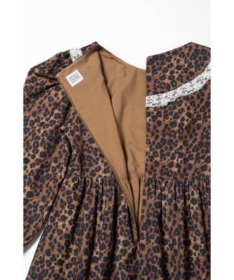 Frill dress / leopard