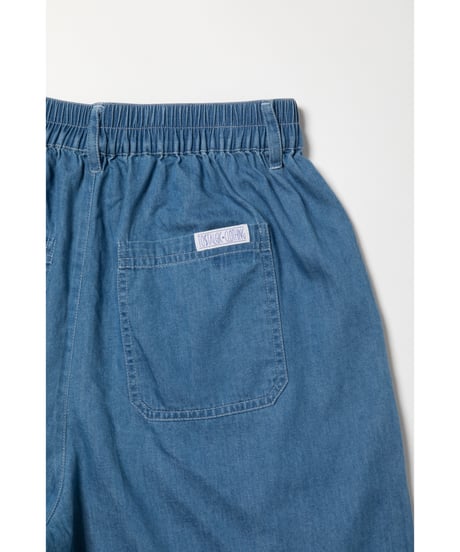 Summer denim half pants / blue