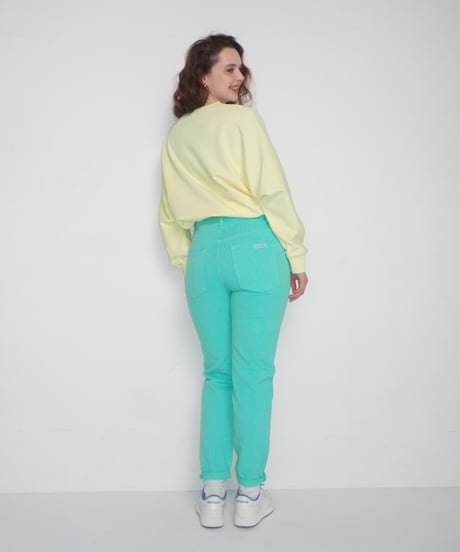 Tostalgic denim pants / blue green