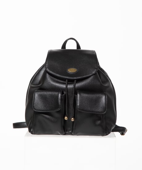 Leather backpack / black