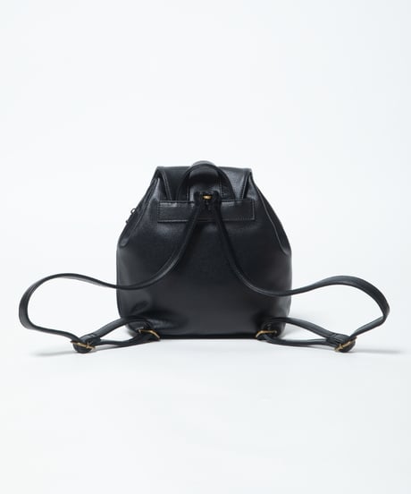 Mini leather back pack / black