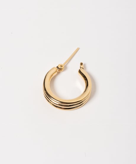 Triple earring / pierce / gold