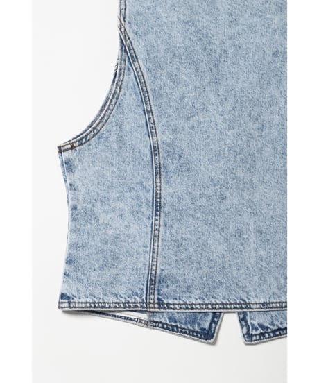 80s denim vest / acid wash