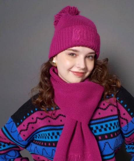 Tostalgic knit cap / pink