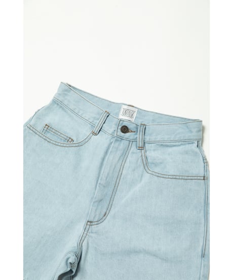 Denim half pants / light blue