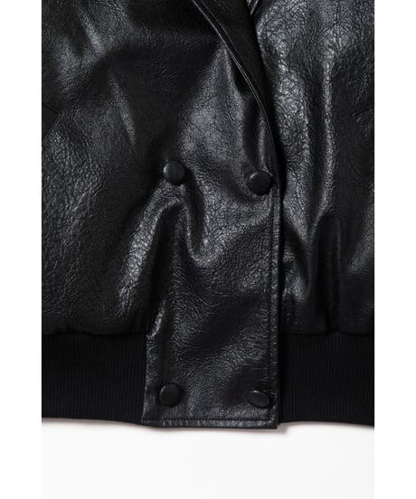 2way leather jacket / black