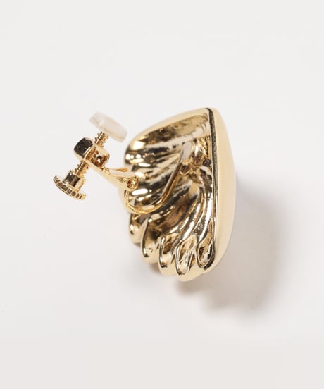 Shell earring / pierce / gold
