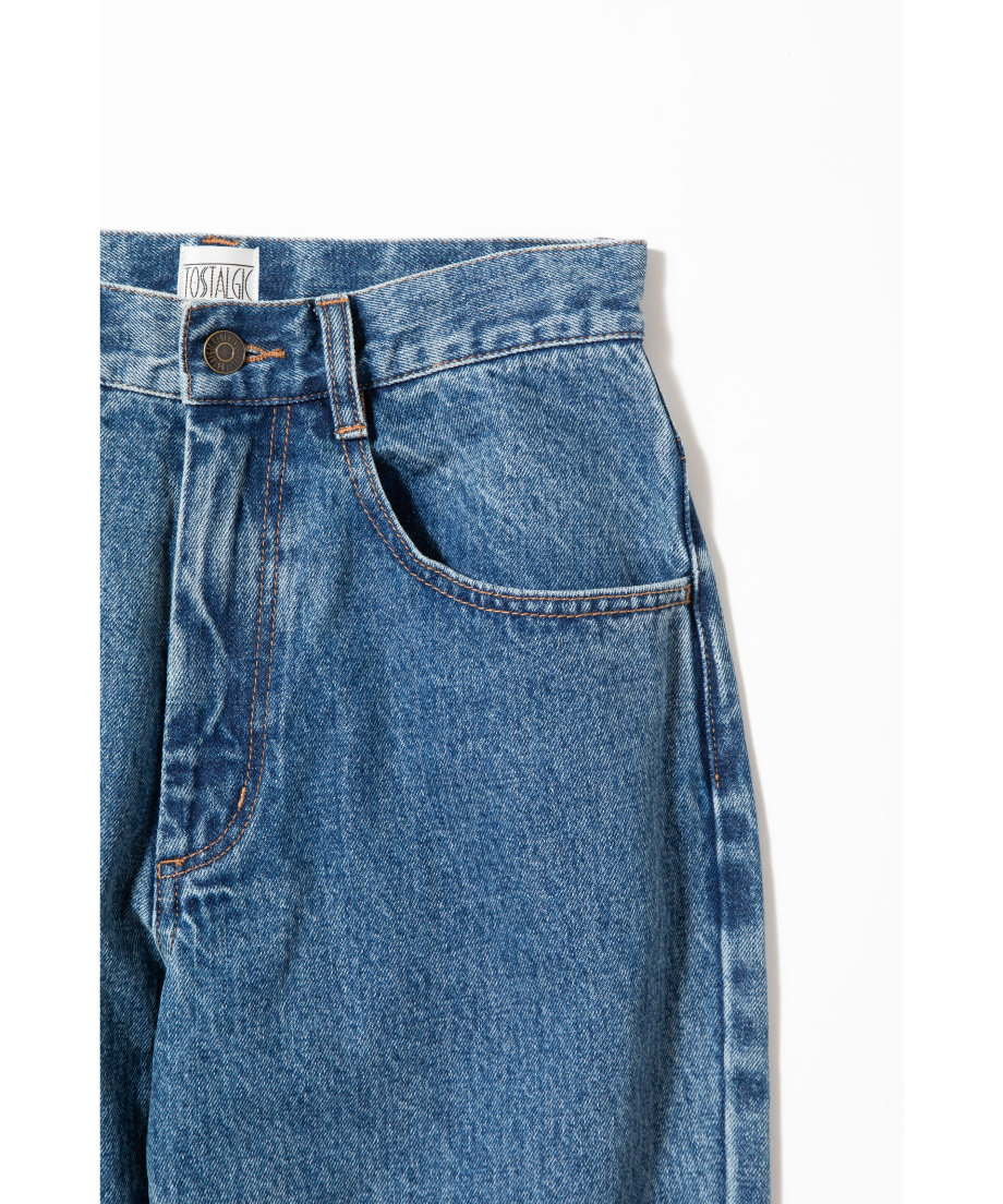 [タグ付き] トスタルジッククロージング デニム ロンパース Tostalgic denim pants / blue | Tostalgic Clothing
