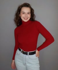 Turtle knit / red