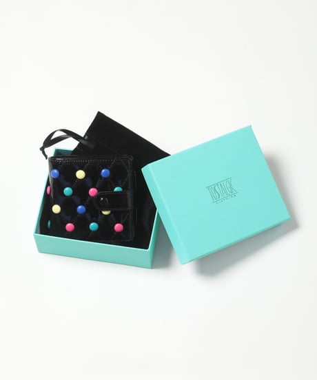 Quilted candies wallet / black