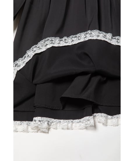 Frill dress / black