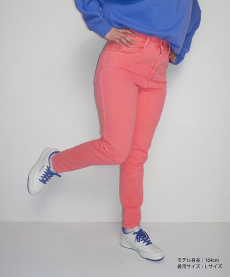 Tostalgic denim pants / salmon