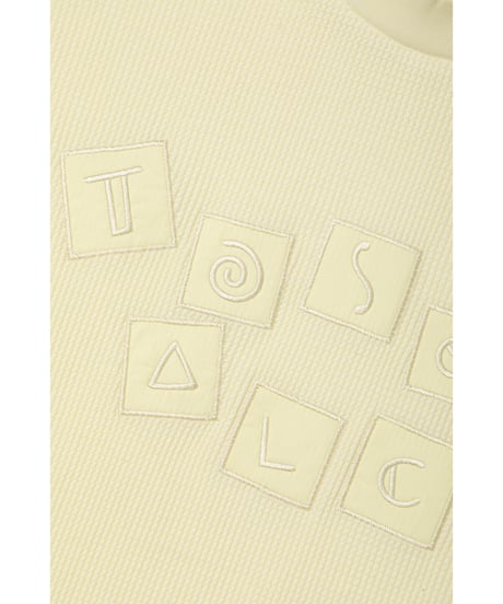 Waffle logo tee / yellow
