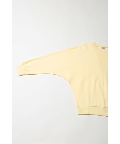 Light ribbed sweatshirt / yellow