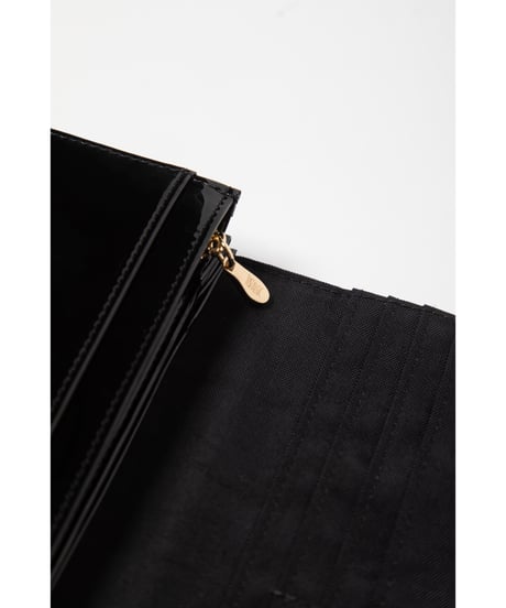 Quilted candies long wallet / black