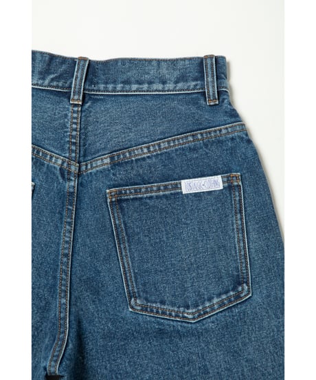 Denim half pants / blue