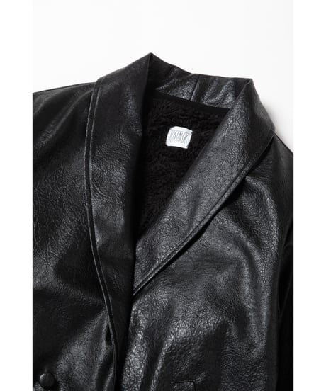 2way leather jacket / black