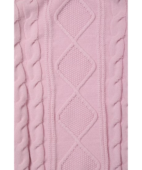 Cable sweater / pink