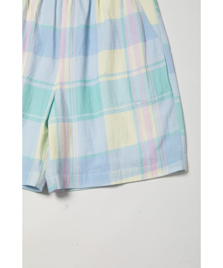 Summer half pants / checked