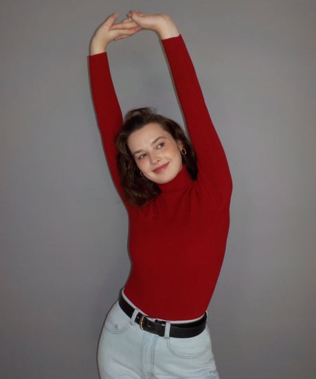 Turtle knit / red