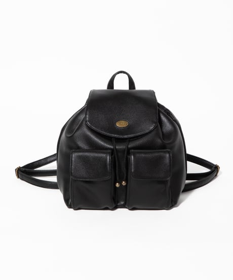 Leather backpack / black