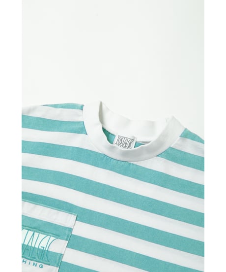 Stripe pocket tee / green