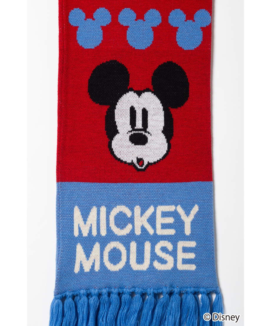 Tostalgicディズニー　ミッキー　マフラー Mickey Mouse scarf / red | Tostalgic Clothing