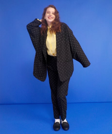 Oversized jacket / polka dots