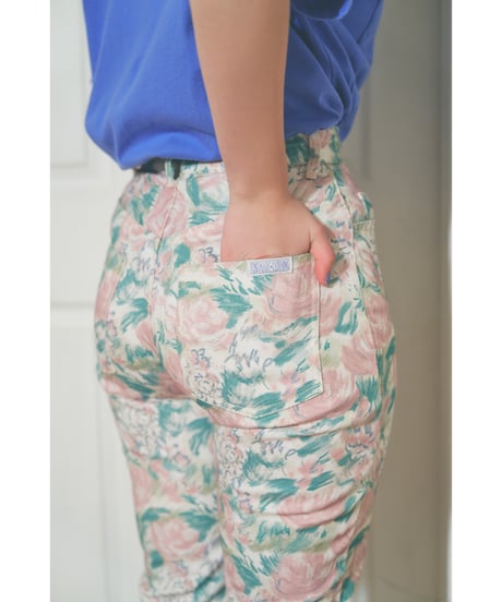 Tostalgic floral denim pants / floral