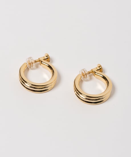 Triple earring / pierce / gold