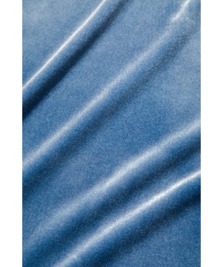 Velours high necked tops / blue